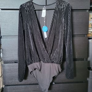 Alannah Black V-Neck Bodysuit